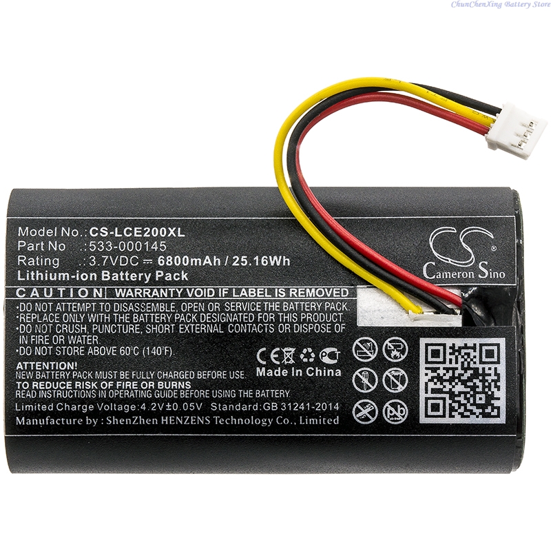 Home Security Battery Replacement - 100% NIEUW 3.7V 5200/6800mAh Vervangende Batterij